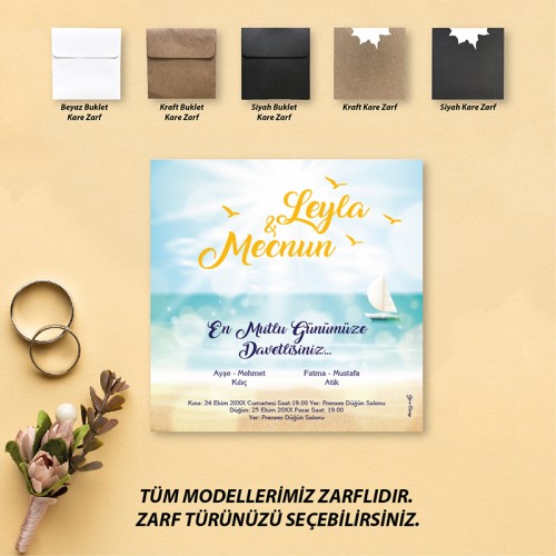 Beren Kare Davetiye 0750 - Yaren Davetiye